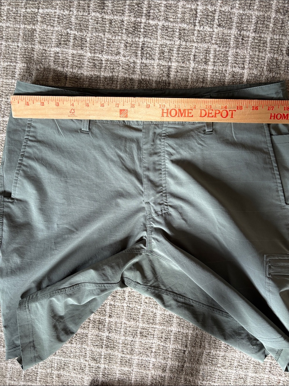 O'Neill Crossover Hybrid Shorts Mens 34 Olive Green Quick Dry Stretch - Picture 7 of 9